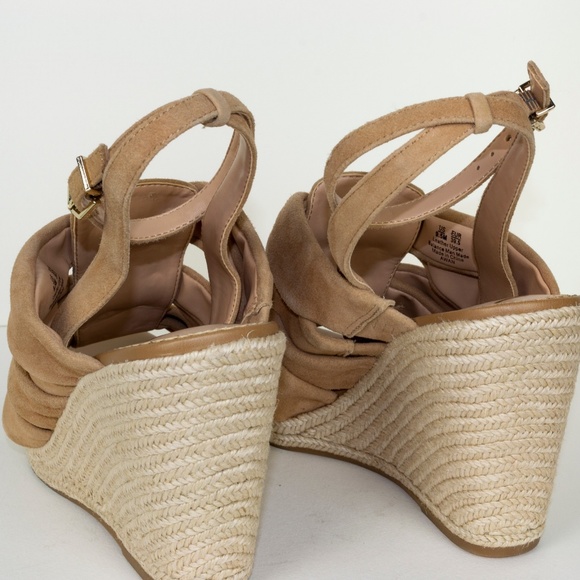 Wedge sandals suede Sam Edelman natural tan straps - Picture 4 of 5